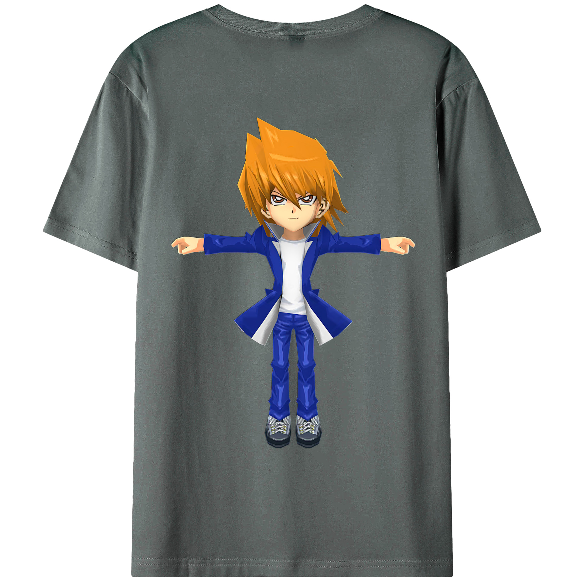 （画像用） 遊☆戯☆王 Yu-Gi-Oh! 綿100％ メンズ半袖Tシャツ（バックプリント） 通気性